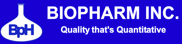 Biopharm Inc. logo with a blue background and white text.